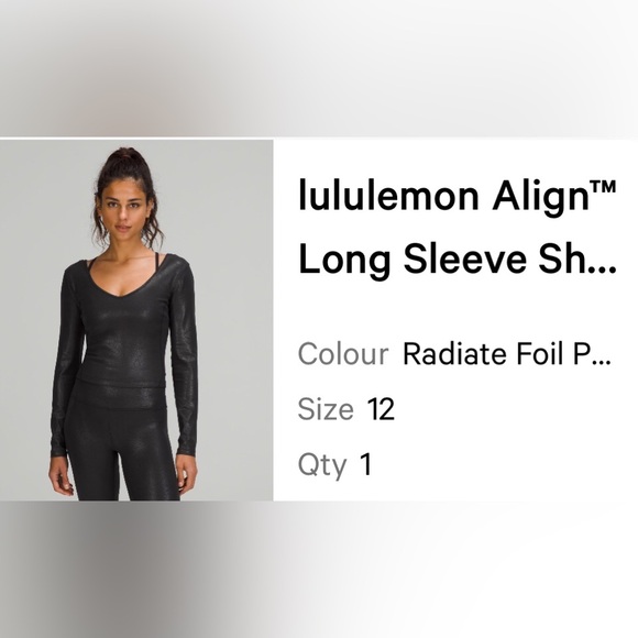 NWT Lululemon long sleeve size 12 - Picture 1 of 5